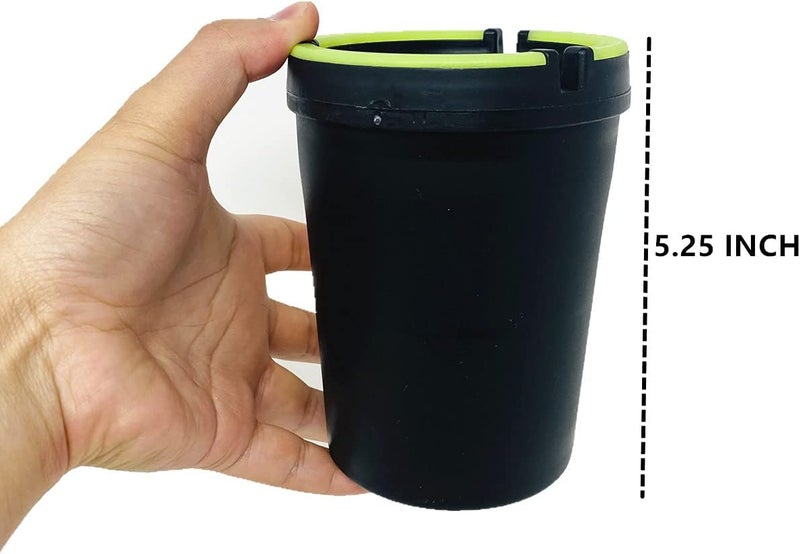 TSY TOOL (3 Pack Jumbo) Glow in the Dark Butt Bucket Ashtray Cigarette Cup Car Ash Holder Portable Truck Home Office Black - Image 4